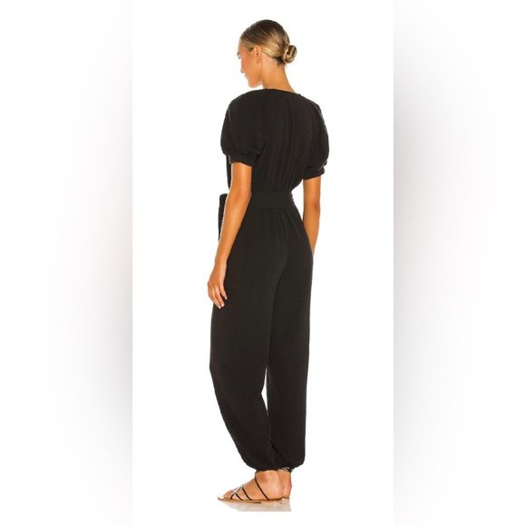 L*SPACE NWT Shore Thing Jumpsuit in Black Sz M - Picture 2 of 6